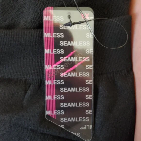 Connection 18 Women's Black Fleece Seamless Leggings Size 1X - Picture 6 of 7